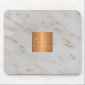 あなたのビジネス名copper metallic gray marble マウスパッド (正面)
