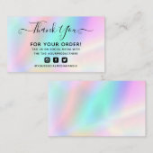 あなたのビジネス感謝していカードの古典的なホログラフィエレガントック 名刺 (正面/裏面)