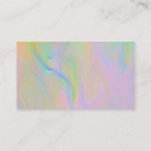 あなたのビジネス感謝していカードの古典的なホログラフィエレガントック 名刺 (裏面)