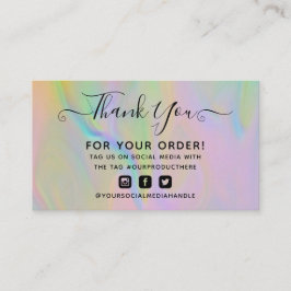 あなたのビジネス感謝していカードの古典的なホログラフィエレガントック 名刺