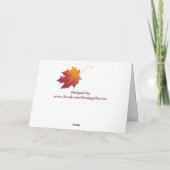 あなたのビジネス紅葉Notecardのために感謝した シーズンカード (裏面)