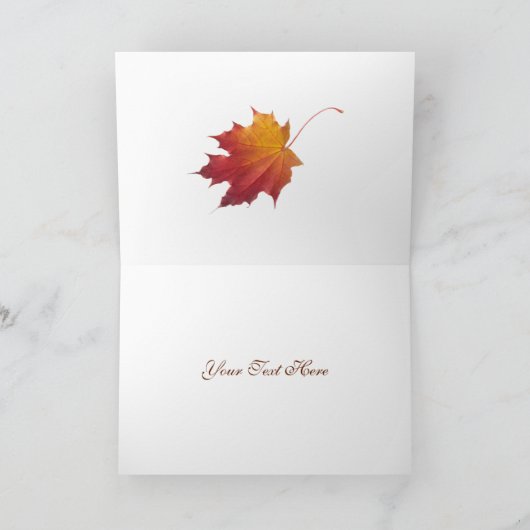 あなたのビジネス紅葉Notecardのために感謝した シーズンカード (内部)