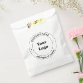 あなたのビジネス ロゴとプロモーション テキスト | 白 フェイバーバッグ (封をした状態)