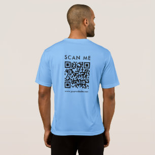 あなたのビジネスQRコードをスキャンして Mens背面プリント Tシャツ