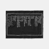 あなたのビジョンは、それが芸術のステッキのためのあなたのための証拠である フリースブランケット (正面(横))