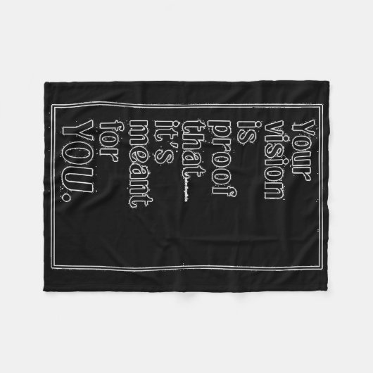 あなたのビジョンは、それが芸術のステッキのためのあなたのための証拠である フリースブランケット (正面(横))