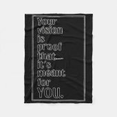 あなたのビジョンは、それが芸術のステッキのためのあなたのための証拠である フリースブランケット (正面)