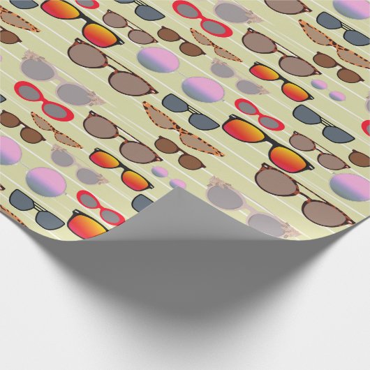 あなたのビーチのパーティーのギフトのためのサングラス ラッピングペーパー (角)