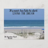 あなたのビーチの夢を生きる ポストカード (正面)