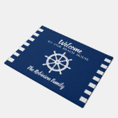 あなたのビーチハウスシップ航海のホイールヘルム ドアマット (アングル)