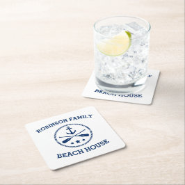 あなたのビーチハウスファミリーネームいかりオーズスターズ スクエアペーパーコースター