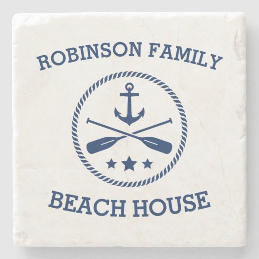 あなたのビーチハウスファミリーネームいかりオーズスターズ ストーンコースター (正面)