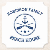 あなたのビーチハウスファミリーネームいかりスターズパドル ペーパーコースター (正面)