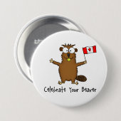 あなたのビーバーボタンを祝って下さい 缶バッジ (正面&裏面)