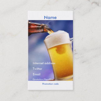 あなたのビール昇進カード 名刺