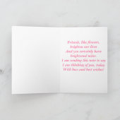 あなたのピンクのコリウスの友人か考えること カード (内部)