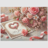 あなたのピンクのバラの切り離しを愛する 薄葉紙 (正面)