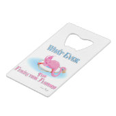 あなたのピンクのフラミンゴを浮かべるものは クレジットカード栓抜き (裏面アングル)