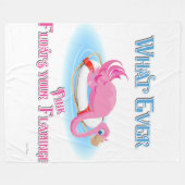 あなたのピンクのフラミンゴを浮かべるものは フリースブランケット (正面(横))