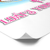 あなたのピンクのフラミンゴを浮かべるものは ポスター (角)