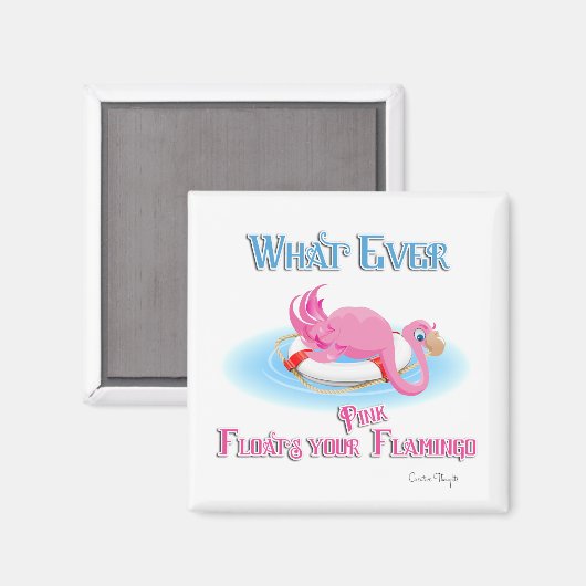 あなたのピンクのフラミンゴを浮かべるものは マグネット (正面/裏面)
