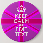 あなたのピンク連合Jの文字を編集するために保ちます平静をカスタマイズ 缶バッジ (正面)