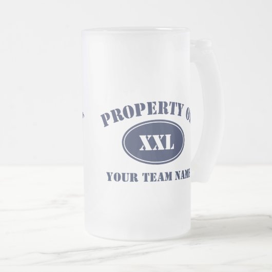 あなたのファンタジーのチームの特性 フロストグラスビールジョッキ (正面右)