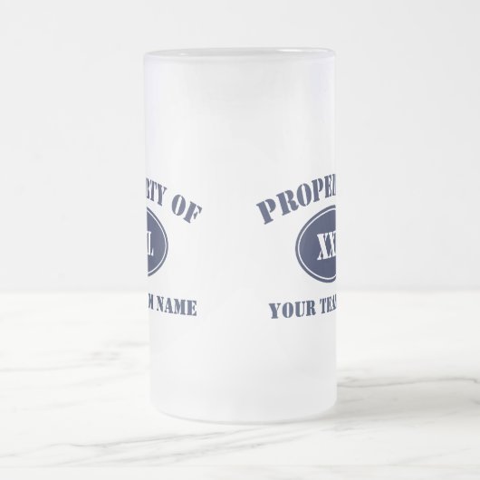 あなたのファンタジーのチームの特性 フロストグラスビールジョッキ (中央)