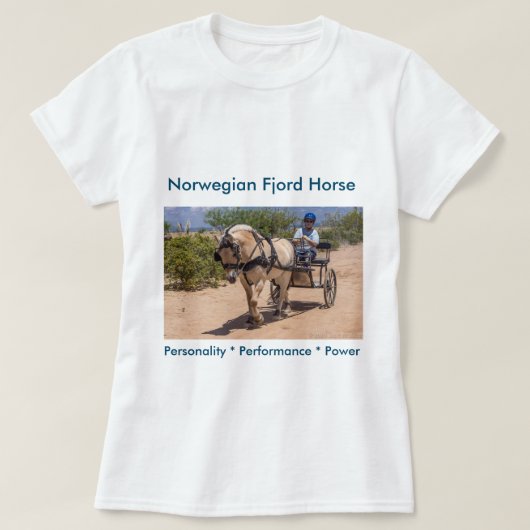 あなたのフィヨルドの馬をここに置いて下さい! Tシャツ (デザイン正面)