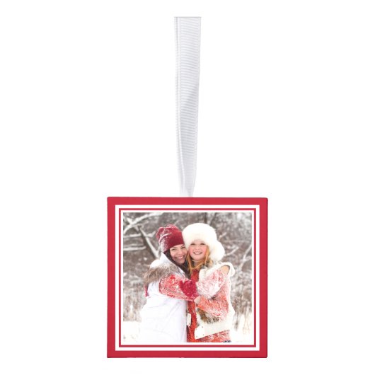 あなたのフォトカスタムクリスマス キューブオーナメント (右)