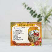 あなたのフォトカボチャ秋レシピはがき ポストカード (スタンド正面)