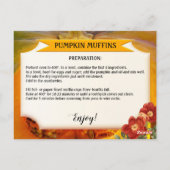 あなたのフォトカボチャ秋レシピはがき ポストカード (裏面)