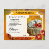 あなたのフォトカボチャ秋レシピはがき ポストカード (正面)