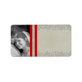 あなたのフォトグレイ赤い星の住所 シール (正面)