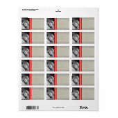 あなたのフォトグレイ赤い星の住所 シール (フルシート)