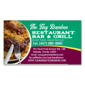 あなたのフォトシェフ調理師レストランケータリングサービス マグネット名刺 (正面)