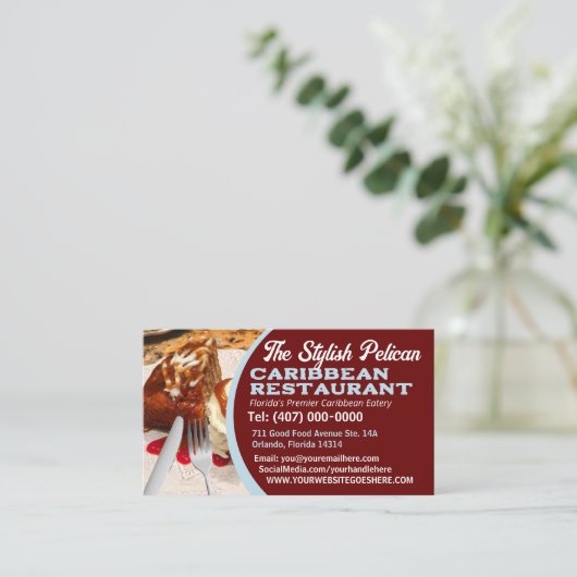 あなたのフォトシェフ調理師レストランケータリングサービス 名刺 (スタンド正面)