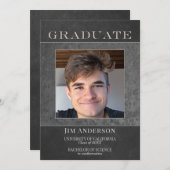 あなたのフォトシルバーメタルフェイクレザー卒業An 案内状 (正面/裏面)