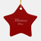 あなたのフォトスターの形クリスマスオーナメントテンプレート セラミックオーナメント (裏面)