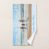 あなたのフォトバスタオルカスタムズ文字パーソナライズされた バスタオルセット (ハンドタオル)