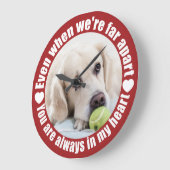 あなたのフォトファーアパートラブウォール時計 ラージ壁時計 (傾斜)