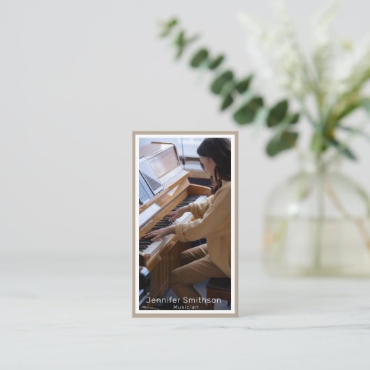 あなたのフォトミュージシャンピアニストは名刺を額縁にした 名刺 (スタンド正面)