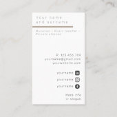 あなたのフォトミュージシャンピアニストは名刺を額縁にした 名刺 (裏面)