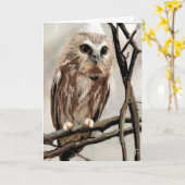 あなたのフクロウの考えること カード (黄色い花)