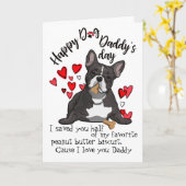 あなたのフレンチブルドッグより、父の日のおめでとうカード カード (黄色い花)