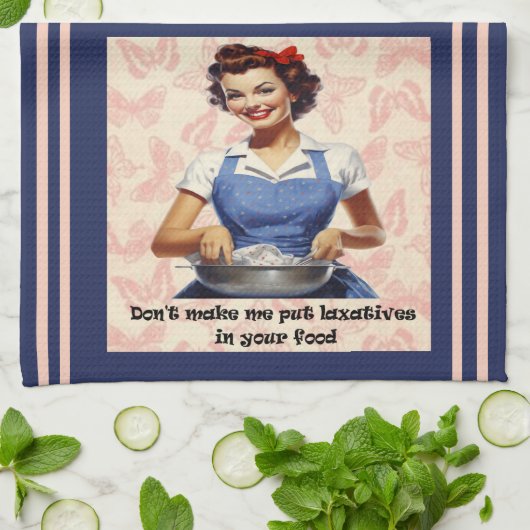 あなたのフードタオルに下剤を入れさせないで キッチンタオル (折り畳み)