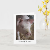 あなたのブタの考えることは梳きます カード (黄色い花)