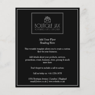 あなたのブランディングとロゴシンプルブラックフライヤー チラシ