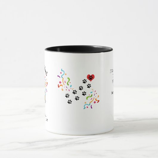 あなたのブルドッグ犬の相棒からのハッピーバースデーの願い マグカップ (中央)