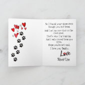 あなたのブルドッグ犬カードからの幸せな父の日 カード (内部)